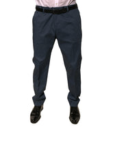 Dolce & Gabbana Dark Blue Cotton Stretch Skinny Men Dress Pants -   -  Dolce & Gabbana.